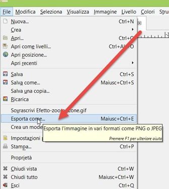esporta-immagine-gimp