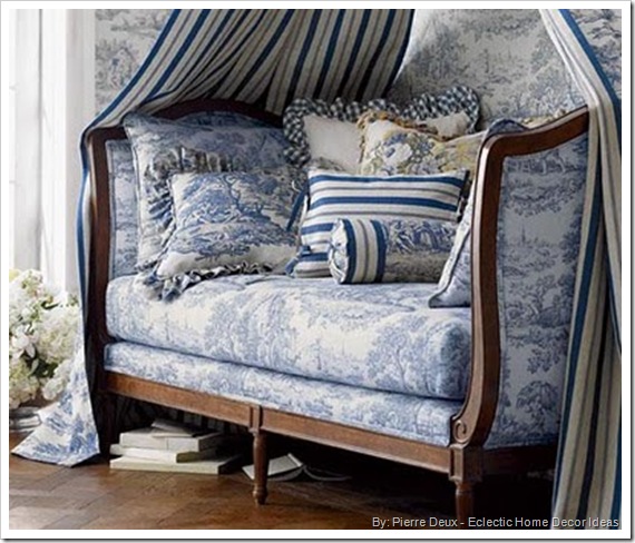 pierre-deux-2-blue-french-provencal-daybed-canopy-toile-pillows-cushion-ticking-eclectic-home-room-decor-ideas
