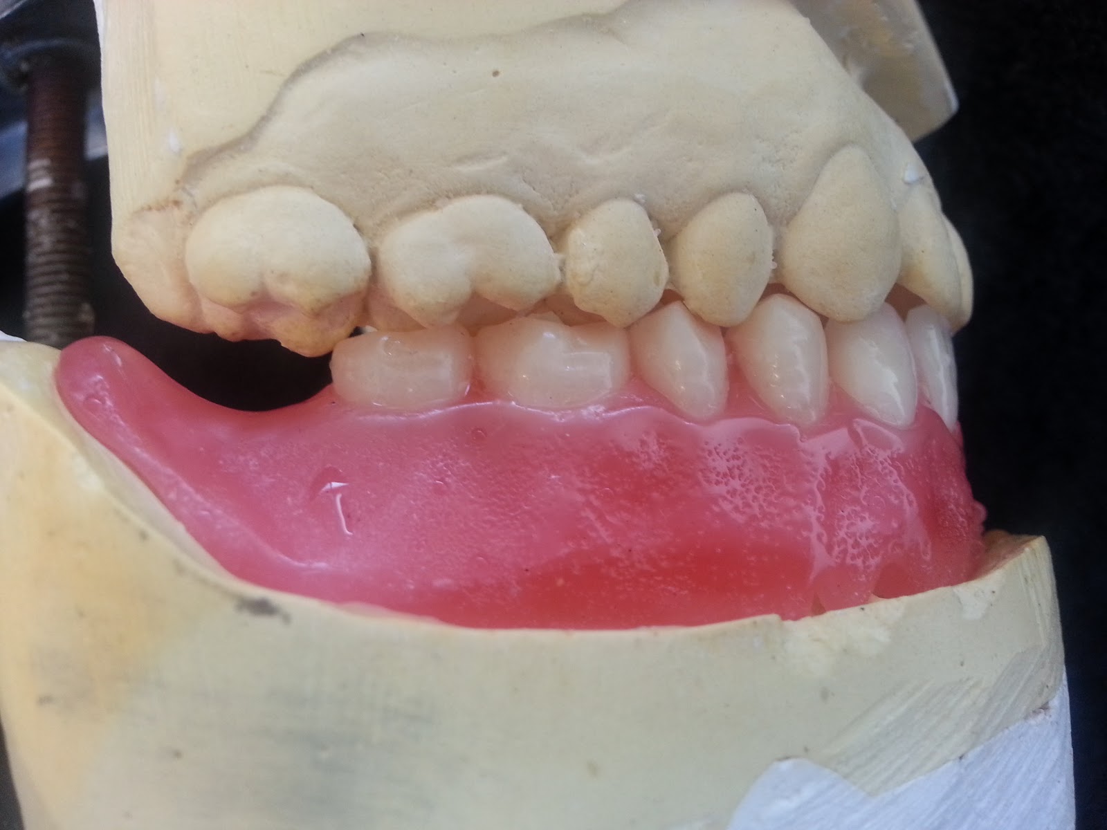 Mrs D's Dental Technology space for student Try in and wax up of a