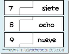 Classroom Freebies: Spanish Number Word Puzzle