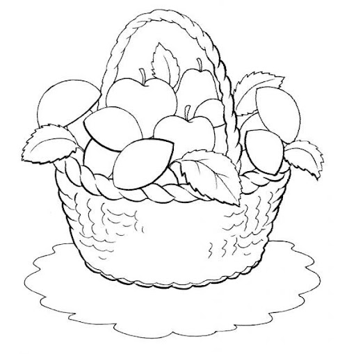 Dibujos para colorear de cestas de frutas - Imagui
