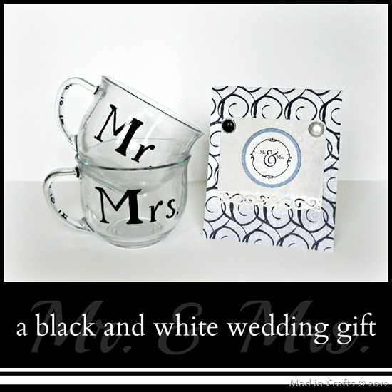 Black and White Mr and Mrs Wedding Gift