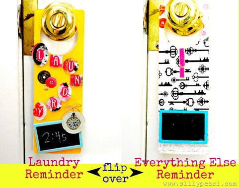 Two-Sided Laundry Door Reminder by The Silly Pearl