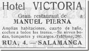 hotel victoria  anuncio recorte de prensa histórica