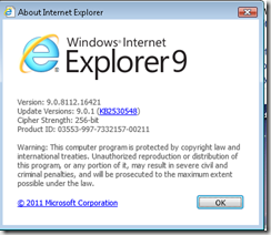 Shows Version of Internet Explorer Internet-Explorer-9