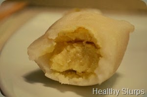 The filling inside the Korean modak!