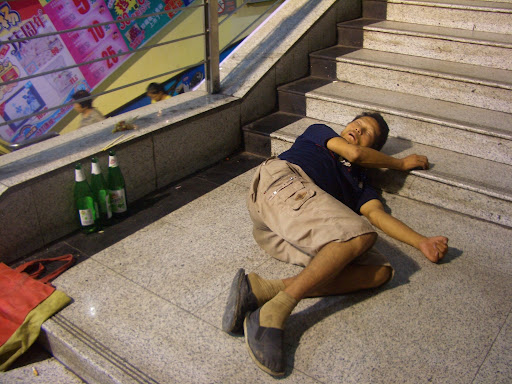 This dude is really tired.