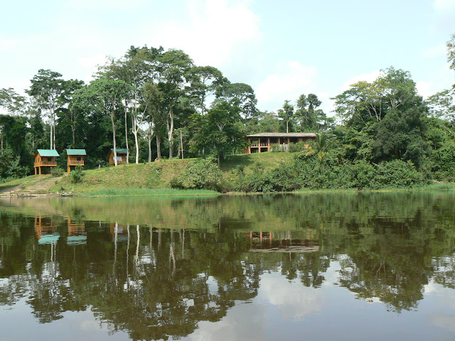 Le site écotouristique depuis la Nyong. Ebogo (Cameroun), 23 avril 2013. Photo : C. Renoton