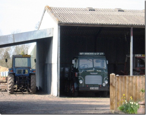 Old Cardiff ales Lorry in a farmyard