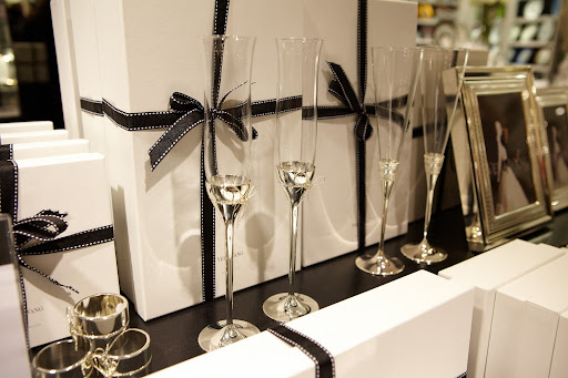 Vera Wang toasting flutes. Vera Wang toasting flutes.