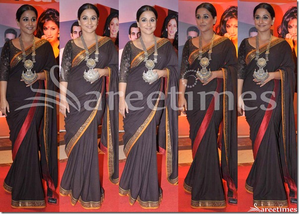Vidya_Balan_Black_Sabyasachi_Saree