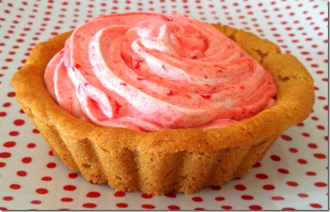 Strawberry Cream Peanut Butter Cookie Pie