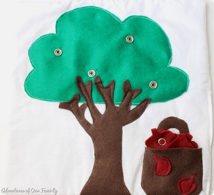 DIY quiet book felt apple tree