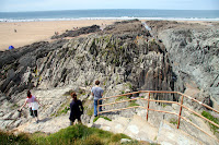 Looking down on Woolacombe beach
