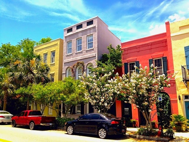 Rainbow Row in Charleston, South Carolina, United States