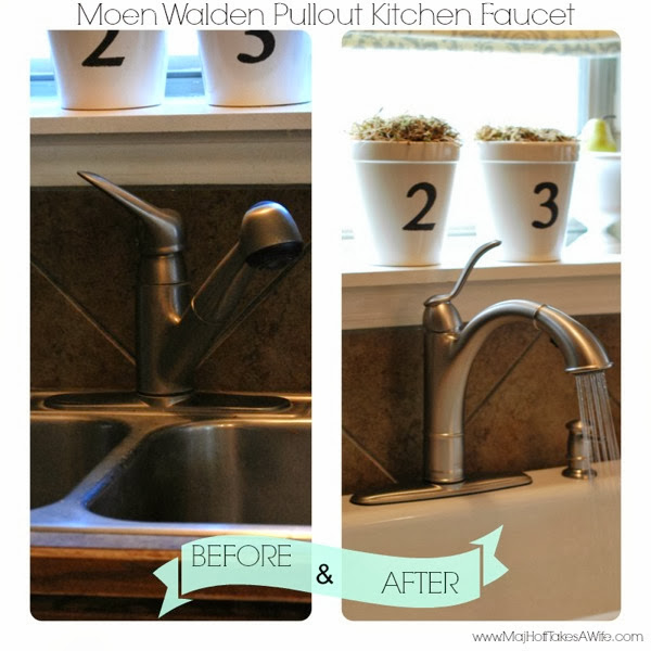Before & After Moen Faucet. The top 10 posts of 2014 from Major Hoff Takes A Wife. List includes recipes, DIY's, favorite fonts and more. Can you guess what was #1? Before AfterMoenFaucet
