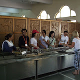 people doing seva - serving meals at the dining hall