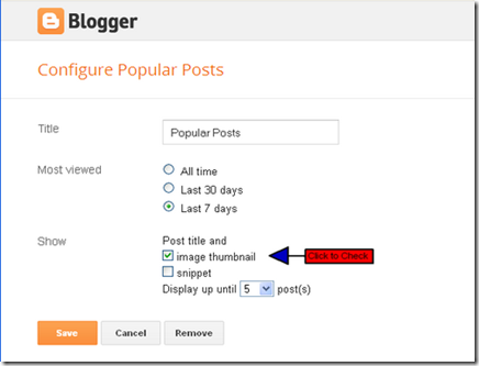 Popular Post Widget With Round Thumbnail in Blogger