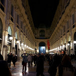 galleria vittorio emanuele II by night in Milan, Italy 