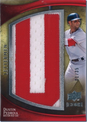 2009 Icons Lettermen Pedroia 1 of 35