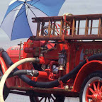 Fire engines by Mississippi river, St. Louis, MO. 1989.