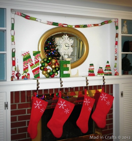 Duck Tape Christmas Mantel