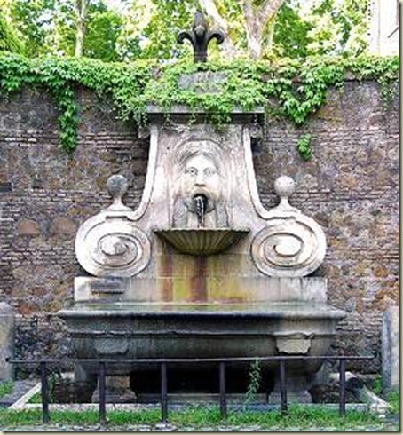 Wall fountain rome