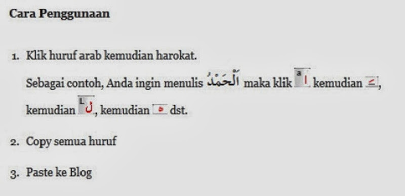 cara buat tulisan arab di blog cara buat tulisan arab di blog