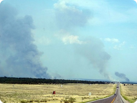 smoke in the hills