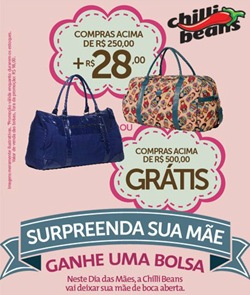 Bolsa da Chilli Beans para o Dia das Mães. chilli beans dia das maes