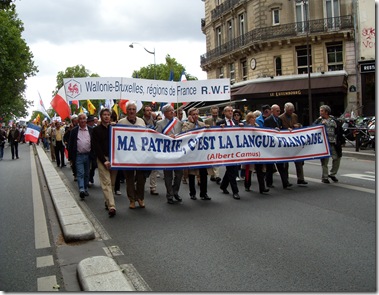 La marche pour la défense de la Langue française