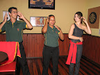 Dê, Marinete e Bela ensaiando a Macarena