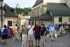 WIth Anna, Glenn, and Eva in Market, Bansky Stiavnica town square