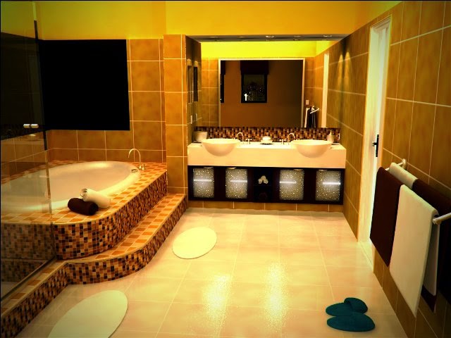 افكار تنسيق حمامات حمامات جديدة حمام منازل عصرية بلاط حمام امريكي تصميم الحمام