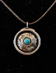 Hammered Disc w/Turquoise - SOLD