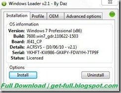 Windows 7 Loader v2.1.0 Daz