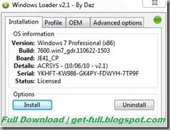 Windows 7 Loader v2.1.0 Daz Windows 7 Loader v2.1.0 Daz