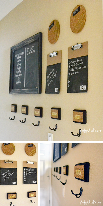 Home Command Center - Chalkboard and Gold Home Command Center - Chalkboard and Gold