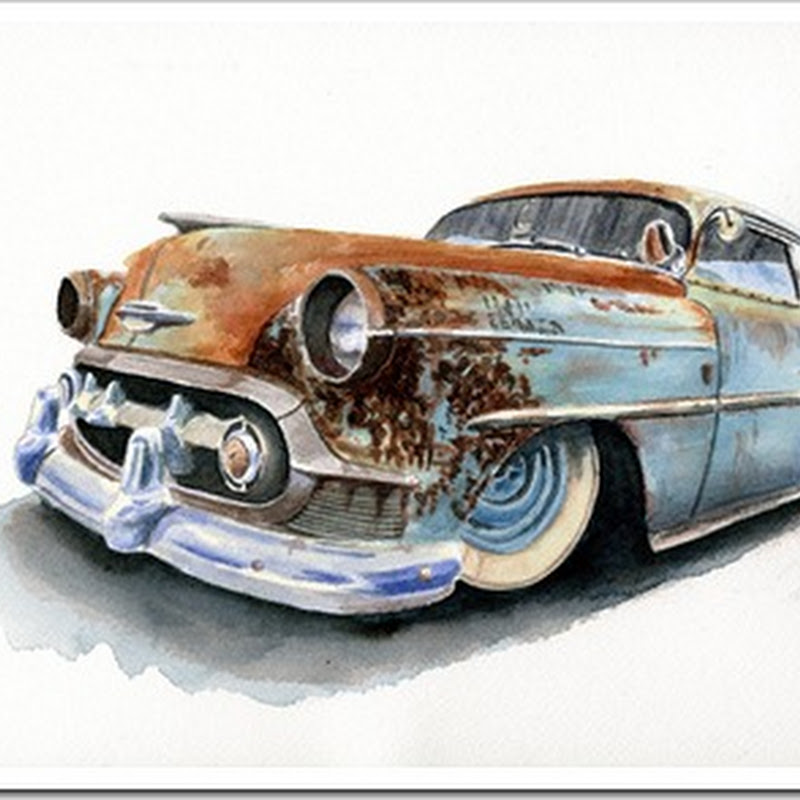 Paul Buford – Vintage Watercolor Paintings of Antique Cars and More