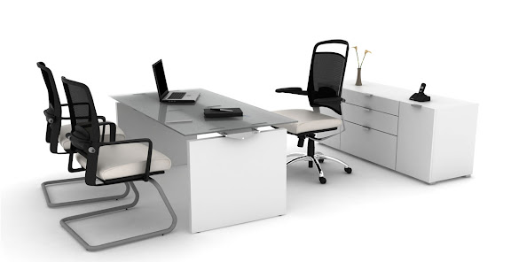 ESCRITORIO BLANCO CON CREDENZA