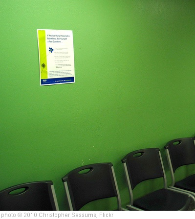'Waiting Room Green Chairs Poster' photo (c) 2010, Christopher Sessums - license: http://creativecommons.org/licenses/by/2.0/