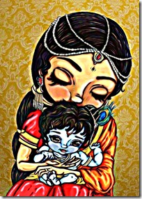 Mother Yashoda and Krishna