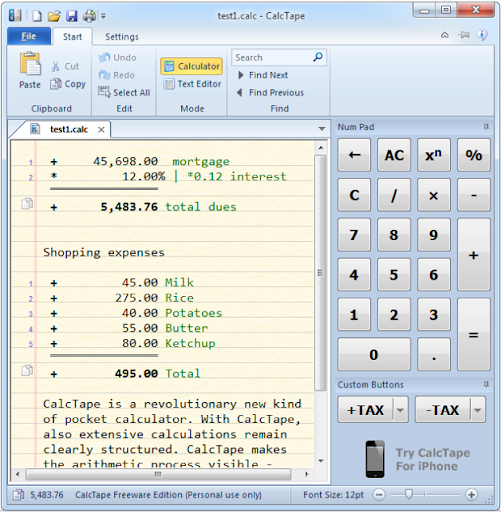 calctape tape calculator calctape tape calculator