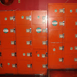 lockers at club complex code in Shinjuku, Japan 
