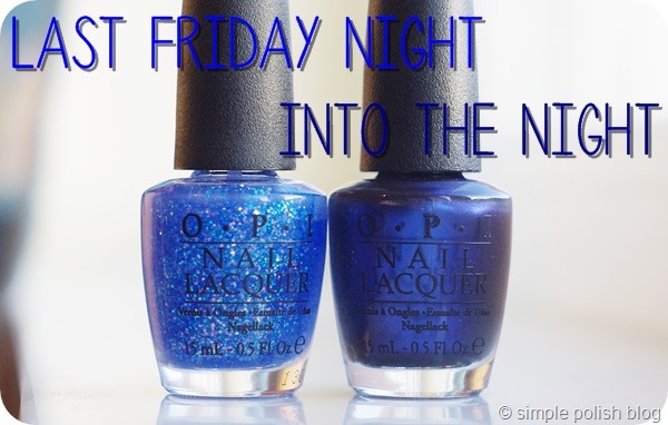 O.P.I Into the Night Last Friday Night Glitter Gradient
