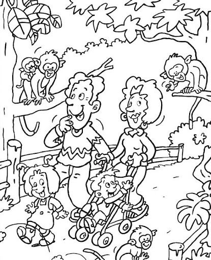 DIBUJOS DE ZOOLOGICO PARA COLOREAR - PARTE 3