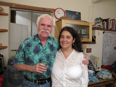 Mike and Agelica in the kitchen at Alma del Sol