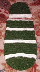 7 RH Xmas sparkly green white cocoon and hat