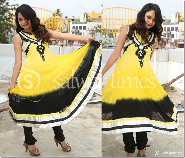 Yellow_Black_Sleeveless_Kameez Yellow_Black_Sleeveless_Kameez