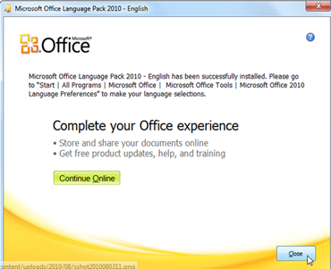 ดาวน์โหลด Microsoft office langauge pack